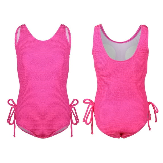 Xmarks Girls' Athletic One Piece Swimsuit Kids Solid Color Swimwear for Swim Beach Bathing Suit Swimwear for Kids Children Swimming Suit 8-14Y