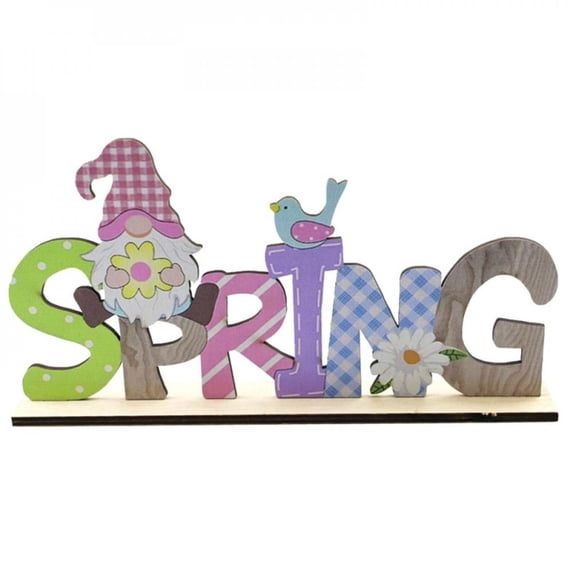 Xmarks Happy Easter Decorations Wooden Table Sign Spring Tabletop Centerpiece Signs Egg Hunt Ornaments Easter Holiday Party Decor