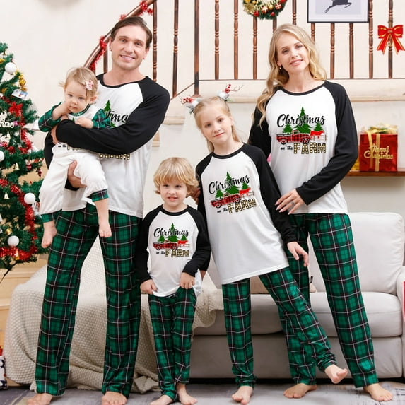 Xmarks Holiday Family Matching Pajamas Christmas Pjs Set Long Sleeve Tops Xmas Pajamas Pant Cute Family Jammies