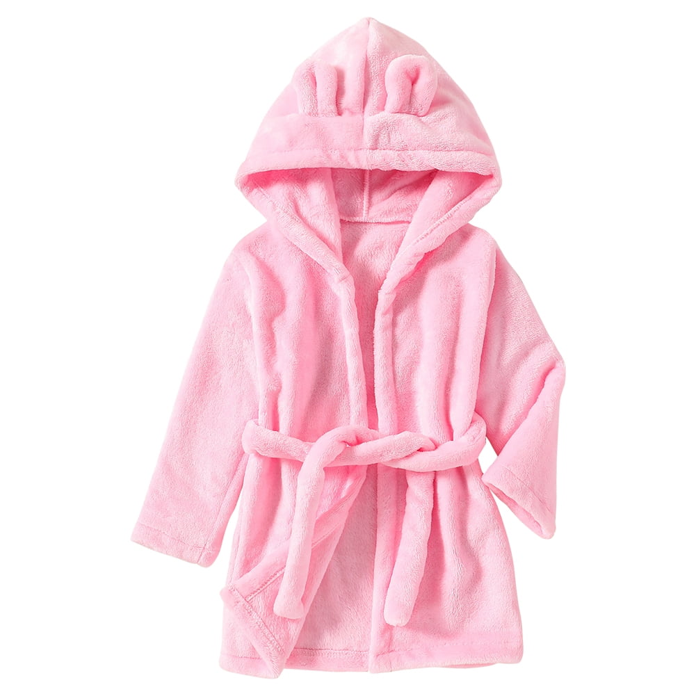 Xmarks Kids Boys Girls Hooded Towelling Bathrobe Dressing Gown