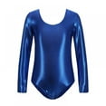 thumbnail image 1 of Xmarks Kids Girls Long Sleeve Leotard Gymnastics Ballet Dancewear for Child Dark Blue 18-24 Months, 1 of 8