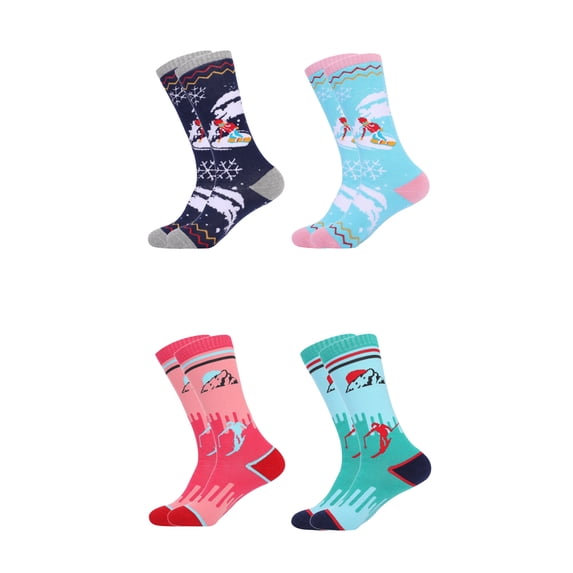 Xmarks Kids Ski Socks Winter Warm Long Knee Snow Skiing Snowboard Skating Socks for Youth Boy Girl Outdoor Cold Weather 8/6/4/21 Pairs 3-12Y