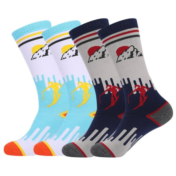 Xmarks Kids Ski Socks Winter Warm Long Knee Snow Skiing Snowboard Skating Socks for Youth Boy Girl Outdoor Cold Weather 8/6/4/21 Pairs 3-12Y