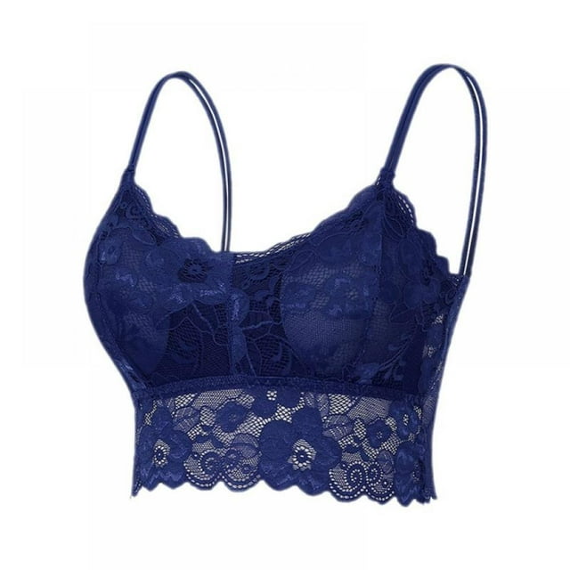 Xmarks Lace Camisole, Romantic Lace Bralettes V Neck Lace Half Cami Bra Spaghetti Strap Crop Top