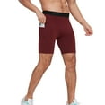 thumbnail image 1 of Xmarks Men Compression Shorts,Compression Underwear for Men Athletic Shorts,Running Workout Fitness Shorts 1/3 Packs Burgundy S, 1 of 7