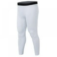 thumbnail image 1 of Xmarks Men's Compression Tights Running Pants Baselayer Legging White M, 1 of 9