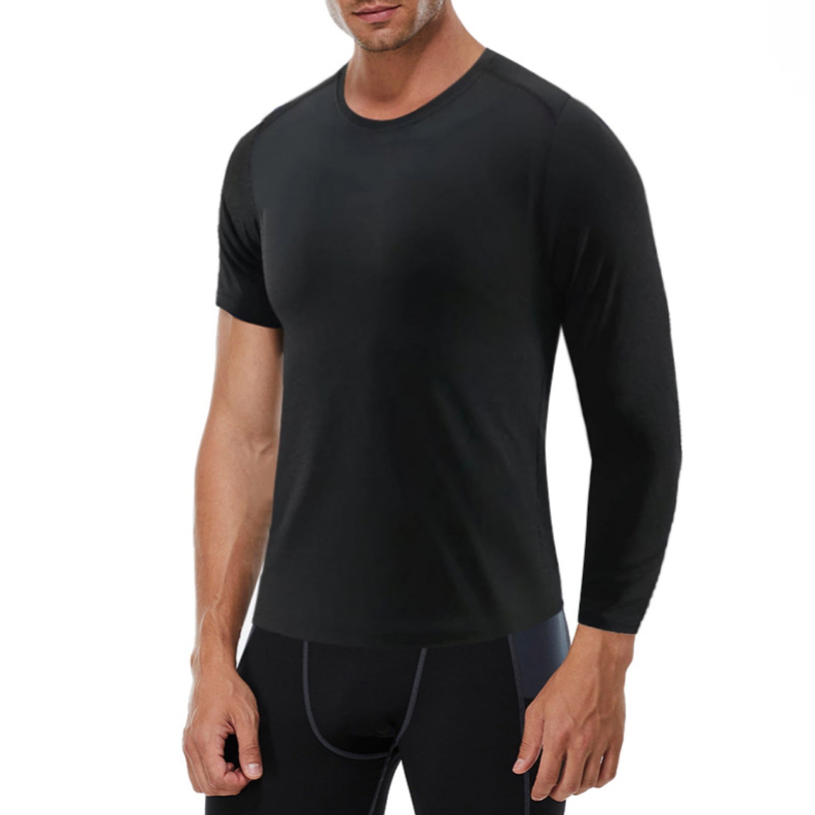 FUAARK Men's Half Sleeve Compression T-Shirt - Athletic Base Layer for  Fitness