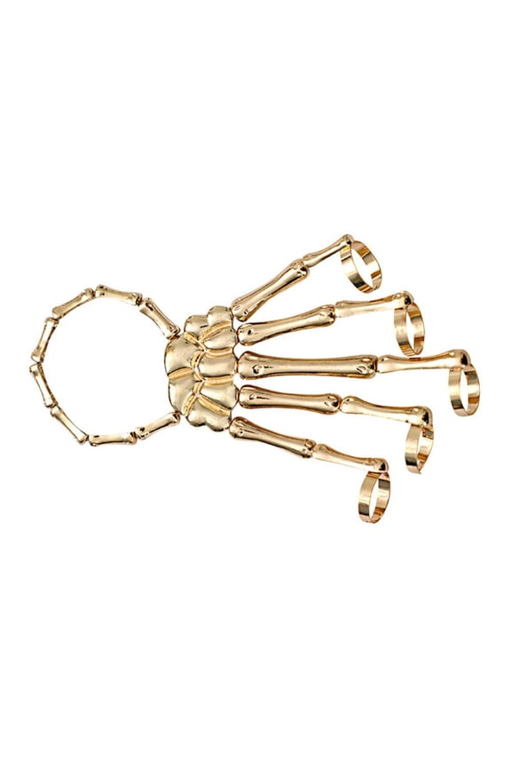 Metal Skeleton Hand Glove Halloween Props Gift Finger Bracelet Wristband Cosplay Accessories Ghost Claw Ornaments Cosplay Accessory