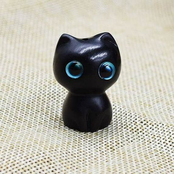 Xmarks Sandalwood Carved Wood Cat, Handmade Wood Carved Cats, Cute Big Eyes Mini Cat, Cat Wooden Crafts Craft Collectible Figurines, Desktop Decoration Ornaments, Cat Lovers