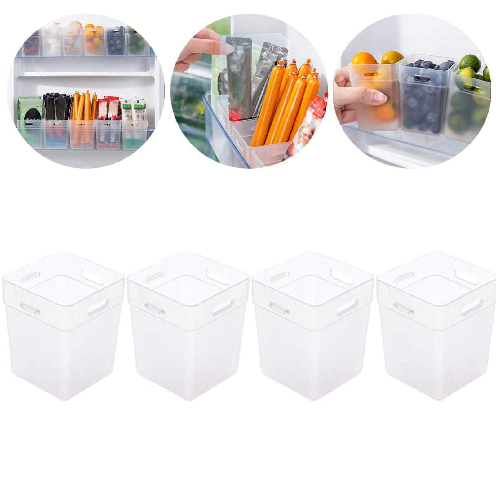 Xmarks Set of 4 Organizers 4 Refrigerator Organizer Bins Storage