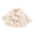 thumbnail image 1 of Xmarks Toddler Baby Girls Warm Cloak Coat Flower Girls Princess Faux Fur Bolero Shrug Jacket 0-3 Years Little Girl Fleece Pom Pom Cape Coat 0-6 mwhite, 1 of 6
