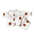 thumbnail image 1 of Xmarks Toddler Boys Girls Pajamas Kids Unisex  Long Sleeve Button-Down Sleepwea Pajama Pant Two-Piece Setr Cute Print Round Neck Top and Pant Kids Home Cardigan Clothes 12M-9T, 1 of 4