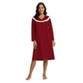 thumbnail image 1 of Xmarks Victorian Princess Style Long Nightgown for Women Vintage Palace Sleepwear Red US 14, 1 of 7