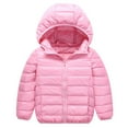 thumbnail image 1 of Xmarks Winter Down Coats for Little Big Boys Girls Lightweight Puffer Jacket Hooded Warm Outerwear, 2-13 T 9-10 yPink, 1 of 4