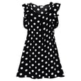 thumbnail image 1 of Xmarks Women Casual Mini Dress Polka Dot Summer Fly Sleeve Retro Sundress, 1 of 6