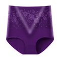 thumbnail image 1 of Xmarks Women Underwear High Waist Cotton Briefs Ladies Panties Tummy Control Panty Full Coverage Purple, 104-126LBS, 1 of 3