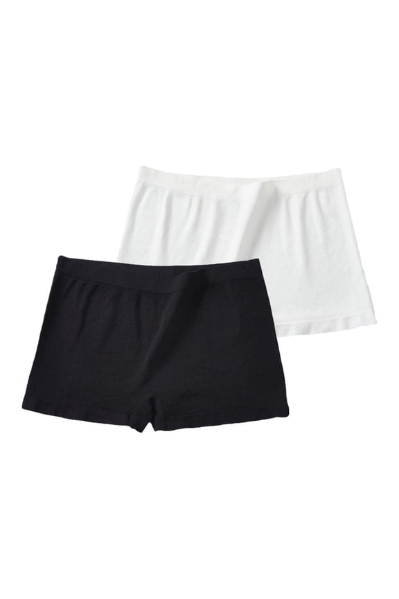 Women's Boyshort Panties Seamless Nylon Underwear Stretch Boxer Briefs No Show Boyshorts High Waisted Boy Shorts Panties 2 Pack S-3XL