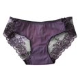 thumbnail image 1 of Xmarks Women's Floral Lace Underwear Briefs Panty Dark Gray 115-160LBS, 1 of 12