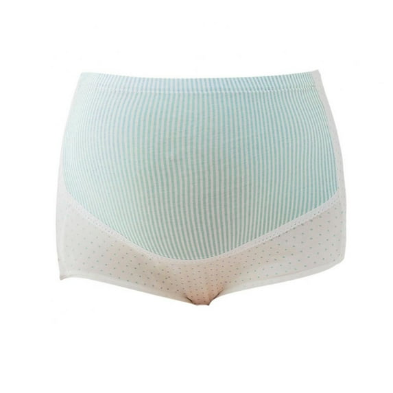 Xmarks Women's Cotton Maternity Panties, Adjustable Underwear HighCut Briefs Green 4XL