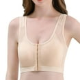 thumbnail image 1 of Xmarks Women's Front Closure Lace Wireless Back Support Posture Bra Plus Size S-5XL, 1 of 10