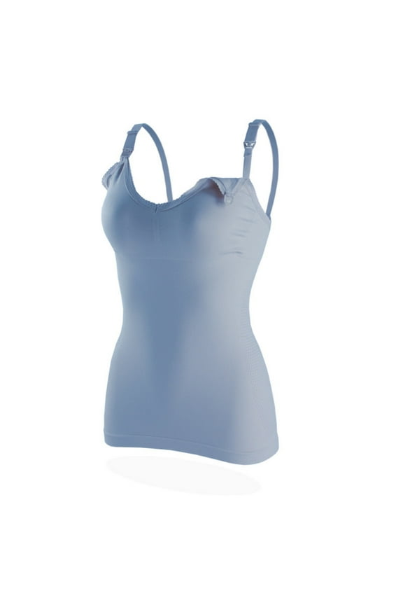 Women's Nursing Tank Tops with Built in Bra for Breastfeeding, Womens Postpartum Breastfeeding Camisole, Breathable Seamless Padded Sleep Cami Bras, L-2XL
