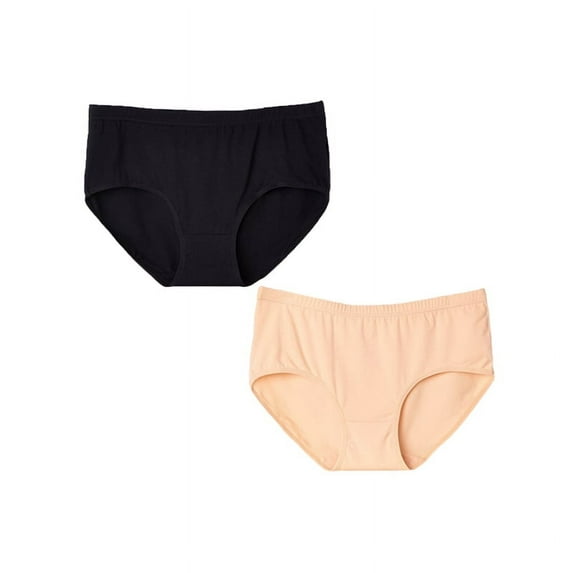 Xmarks Women's Pure Comfort Cotton Brief Underwear, Multi Pack Stretchy Soft Breathable Middle Waist Panties L-2XL
