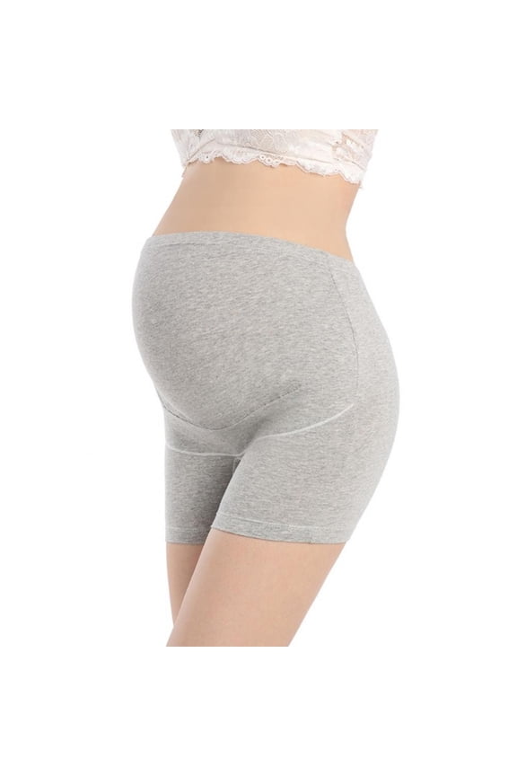Women's Seamless Maternity Boyshort High Waisted Pregnancy Underwear Belly Support Boxer Brief Over Bump
