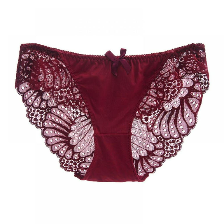 Xmarks Women's Lace Briefs Floral Underwear Modal High Waist Tummy