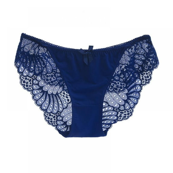 Xmarks Women's Sexy Underwear Lace Panties Low Waisted Plus Size Ladies Brief M-3XL