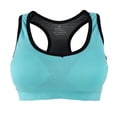 thumbnail image 1 of Xmarks Women's Sports Bra Racerback Padded Bra Wirefree Push-up Yoga Bra with Removable Cups Cut Out Back Fitness Running Bra, 1 of 9