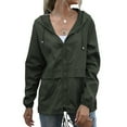 thumbnail image 1 of Xmarks Women's Spring Thin Raincoat, Insulated Coat Windbreaker, Fashion Waterproof Raincoat, Green, XL, 1 of 4