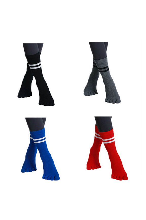 Women's Toe socks For Running Five Finger Socks With Cotton Athletic 4 Pairs