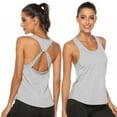 thumbnail image 1 of Xmarks Women's Yoga Tops Workouts Clothes Activewear Built in Bra Tank Tops S-XL, 1 of 7