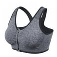 thumbnail image 1 of Xmarks Women's Zip Front Closure Sports Bra 2 Pack Seamless Post-Surgery Bra Active Gym Yoga Sports Bras Plus Size, 1 of 1