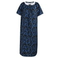 thumbnail image 1 of Xmarks Womens Round Neck Nightgowns, Short Sleeve Sleepwear, Over Knee Length, 1 of 9