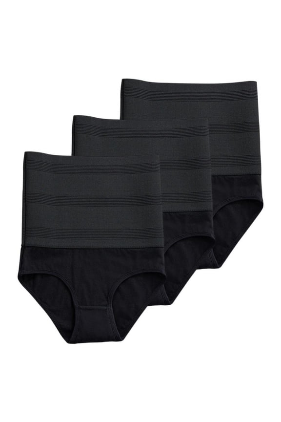 Womens Shapewear High Waist C-Section Recovery Slimming Underwear Tummy Control Panties Pack of 3 Black 165-198LBS(Weight)