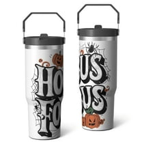 Xmas 40oz Tumbler with Lid and Straw - Christmas Ornaments & Bells Design - Double Wall Insulated Spill Resistant Travel Cup
