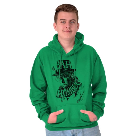 Xmas Bah Humbug Christmas Scrooge Unisex Plus Fleece Graphic Hoodie Brisco Brands 3X