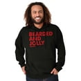 thumbnail image 1 of Xmas Bearded and Jolly Hashtag Santa Men's Big & Tall Graphic Hoodie Brisco Brands 2X, 1 of 3