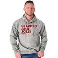 thumbnail image 1 of Xmas Bearded and Jolly Hashtag Santa Men's Big & Tall Graphic Hoodie Brisco Brands 3X, 1 of 4