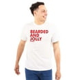 thumbnail image 1 of Xmas Bearded and Jolly Hashtag Santa Men's Graphic T Shirt Tees Brisco Brands X, 1 of 5