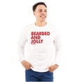 thumbnail image 1 of Xmas Bearded and Jolly Hashtag Santa Men's Long Sleeve Tee T Shirt Brisco Brands S, 1 of 6