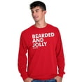 thumbnail image 1 of Xmas Bearded and Jolly Hashtag Santa Men's Long Sleeve Tee T Shirt Brisco Brands X, 1 of 6