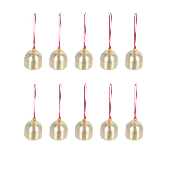 CIMAXIC Hanging Golden Bells, Alloy Pendants, Perfect for Christmas DIY (10Pcs)