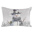 thumbnail image 1 of Xmas Berry Winter Snowflake Throw Pillow Cover, Pillowcase Protectors with Zipper, Breathable Decorative Lumbar Pillow Case Cover, Pillow Shams for Couch Sofa 16x24Inch, 1 of 7
