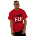 thumbnail image 1 of Xmas Chief Elf Officer Santa Helper Men's Graphic T Shirt Tees Brisco Brands M, 1 of 6