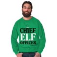 thumbnail image 1 of Xmas Chief Elf Officer Santa Helper Sweatshirt for Men or Women Brisco Brands M, 1 of 6