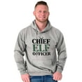 thumbnail image 1 of Xmas Chief Elf Officer Santa Helper Unisex Plus Fleece Graphic Hoodie Brisco Brands 4X, 1 of 2