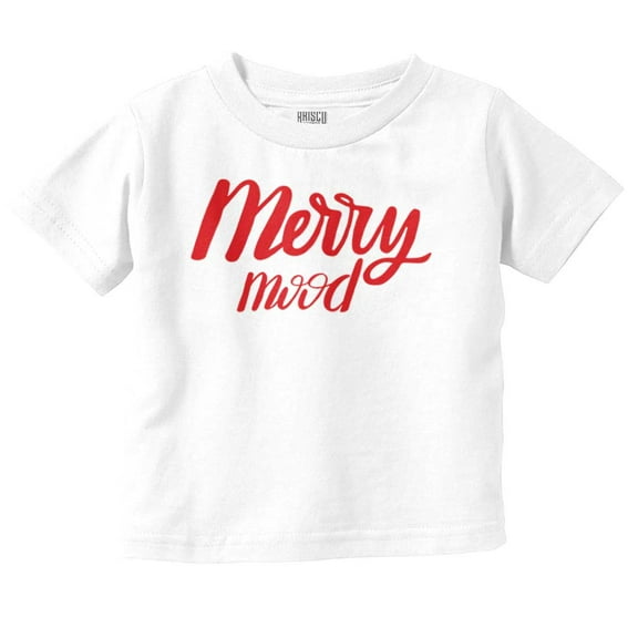 Xmas Classic Christmas Merry Mood Toddler Baby Graphic T Shirt Brisco Brands 18M
