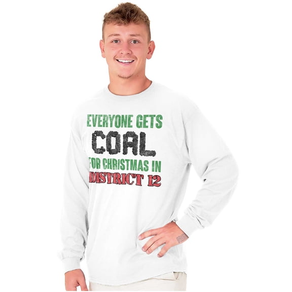 Xmas District 12 Everyone Gets Coal Long Sleeve TShirt Men Women Brisco Brands S